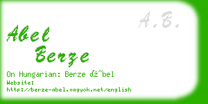 abel berze business card